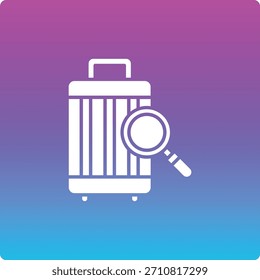 Icono de Vector de escaneo de equipaje. Se puede utilizar para aplicaciones de impresión, móviles y de Web.