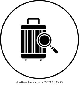Ícone de vetor de varredura de bagagem. Pode ser usado para impressão, aplicativos móveis e da Web.