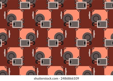 Fondo del patrón sin costuras del equipaje. Fondo de patrón sin costuras con icono de equipaje plano