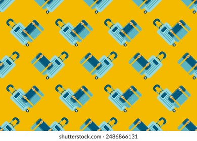 Luggage seamless pattern background. Seamless pattern background with flat luggage icon