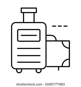 Luggage – Secure Storage and Handling for Travelers with Editable Stroke