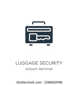 Luggage security icon vector. Trendy flat luggage security icon from airport terminal collection isolated on white background. Vector illustration can be used for web and mobile graphic design, logo, 