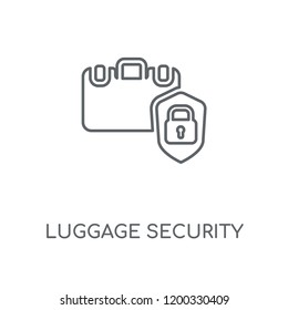 Luggage Security linear icon. Luggage Security concept stroke symbol design. Thin graphic elements vector illustration, outline pattern on a white background, eps 10.