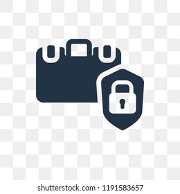 Luggage Security vector icon isolated on transparent background, Luggage Security transparency concept can be used web and mobile