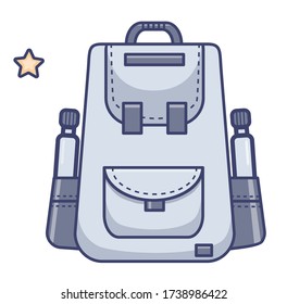 Bagages. Un sac à dos pour les sports et les loisirs. Illustration vectorielle.