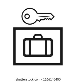 Luggage storage icon. Clipart image isolated on white background