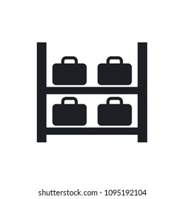 luggage storage vector icon
