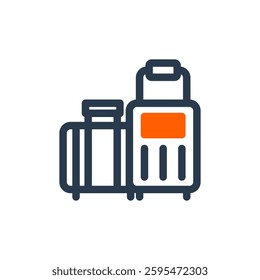 Luggage for Study Abroad Vector Icon