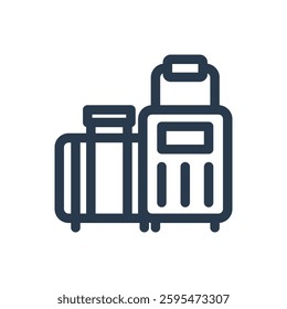 Luggage for Study Abroad Vector Icon