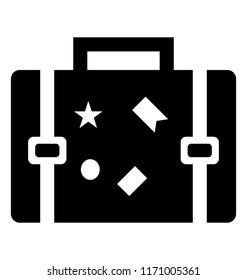 
Luggage stuffed in a suitcase

