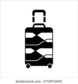Symbol für den Gepäckkoffer. Vektorgrafik des Urlaubs.