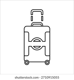 Icono de maleta de equipaje. Ilustración de icono de Vector de vacaciones.