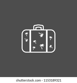 Luggage suitcase vector icon