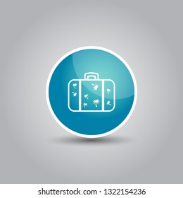 Luggage suitcase vector icon