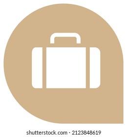 luggage suitcase vector icon sign symbol. isolated graphic illustration