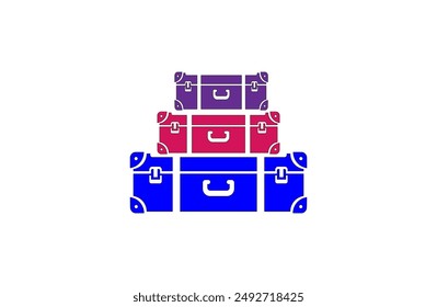 Luggage suitcase vector illustration isolated on white background