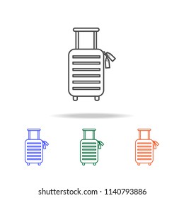 luggage symbol line icon. Elements of journey in multi colored icons. Premium quality graphic design icon. Simple icon for websites, web design, mobile app, info graphics