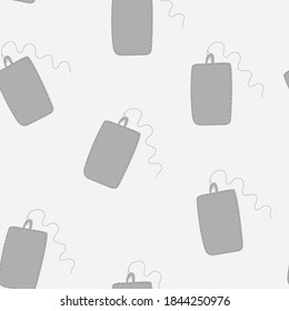 luggage tags seamless pattern. Fabric design, wrapping paper, travel postcard, travel book, travel agency web page design. minimalism, in gray. presentation about tours. vector eps 10