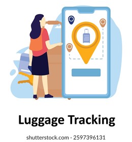 Luggage tracking Vector illustration Vector Illustration Which can easily modify or edit

