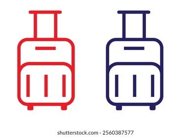 luggage for travel Baggage trip or travel bag vector pictogram sign icon symbol ui and ux design, glyphs and stroke line