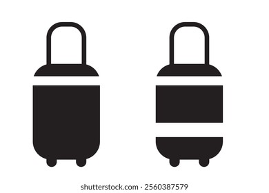 luggage for travel Baggage trip or travel bag vector pictogram sign icon symbol ui and ux design, glyphs and stroke line