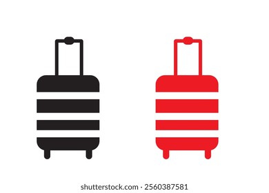 luggage for travel Baggage trip or travel bag vector pictogram sign icon symbol ui and ux design, glyphs and stroke line