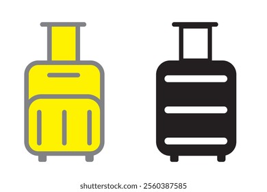 luggage for travel Baggage trip or travel bag vector pictogram sign icon symbol ui and ux design, glyphs and stroke line