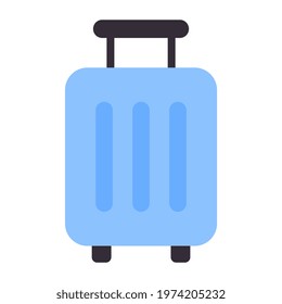 luggage travel Flat Vector icon