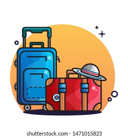 luggage and traveling bags, hats, holidays