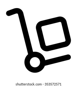 
 Luggage Trolley Bold Line Vector Icon
