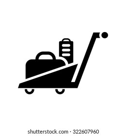luggage  trolley  icon