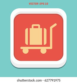 luggage trolley icon