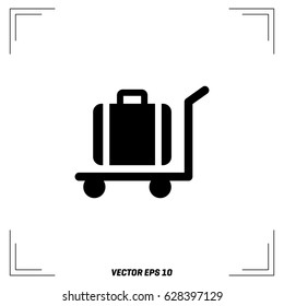 luggage trolley icon