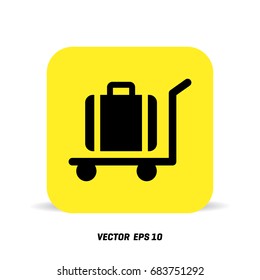 luggage trolley icon