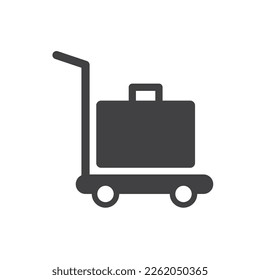 luggage Trolley Icon Sign Symbol