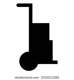 Luggage Trolley Icon for Travel and Airport Services