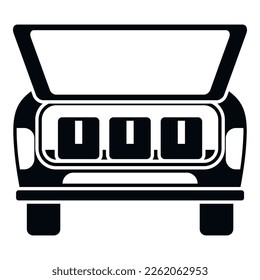 Luggage trunk icon simple vector. Car door. Side travel