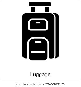Luggage and vacation icon concept