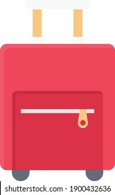 luggage vector flat colour icon