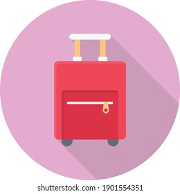 luggage vector flat colour icon