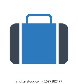 luggage vector glyph color icon 