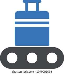 luggage vector glyph colour icon