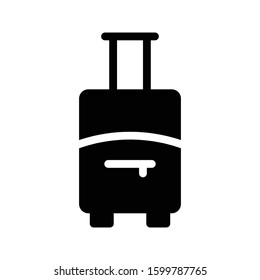 luggage vector glyph flat icon 