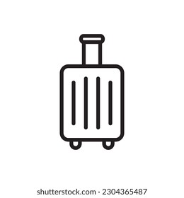 Icono del vector del equipaje. Diseño de la señal plana de equipaje. Pictograma del símbolo del equipaje de viaje. icono de interfaz de usuario de UX