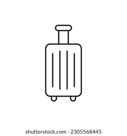 Icono del vector del equipaje. Diseño de la señal plana de equipaje. Pictograma del símbolo del equipaje de viaje. icono de interfaz de usuario de UX