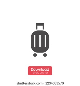 Luggage vector icon. Emblem isolated on white background. Modern simple icon style for graphic and web design, logo. EPS10