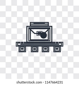 Luggage vector icon isolated on transparent background, Luggage logo concept