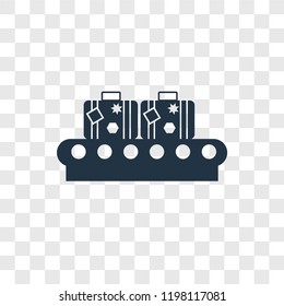 Luggage vector icon isolated on transparent background, Luggage transparency logo concept