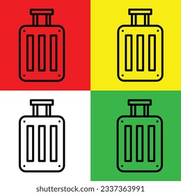 Luggage Vector icon, Outline style, isolated on white Background.
