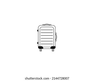 Icono aislado del vector de equipaje. Ilustración del vector del equipaje